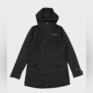Columbia Women’s Black Rain Jacket Windbreaker Waterproof Small Omnitech Small